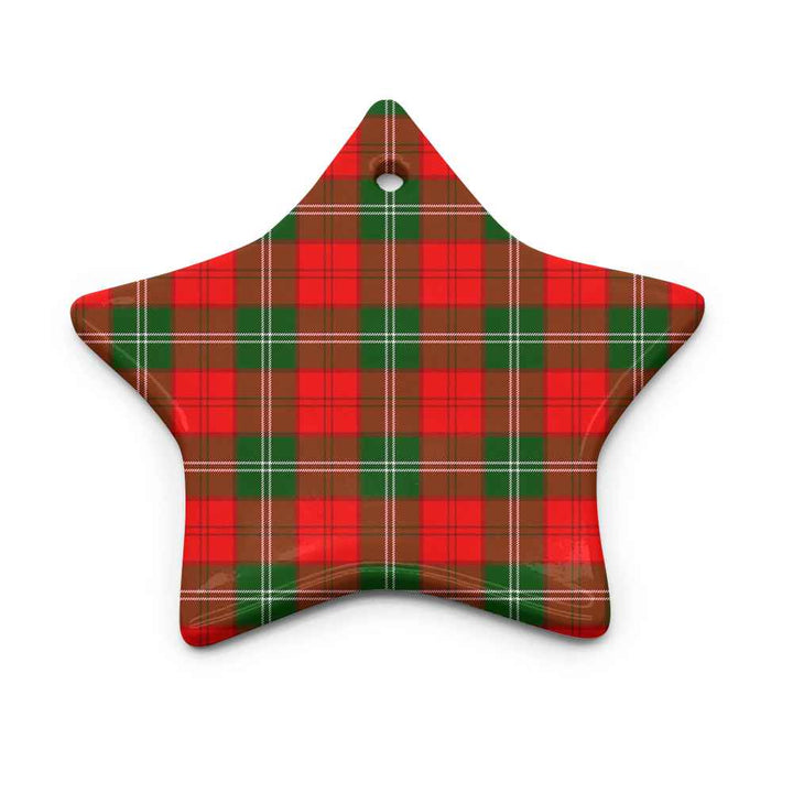 Scottish Lennox Modern Clan Tartan Ceramic Ornament Star Shape Tartan Plaid
