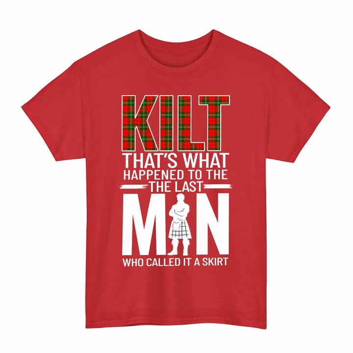 Scottish Lennox Modern Clan Tartan Funny Scotland Kilt T-Shirt Tartan Plaid Red Color