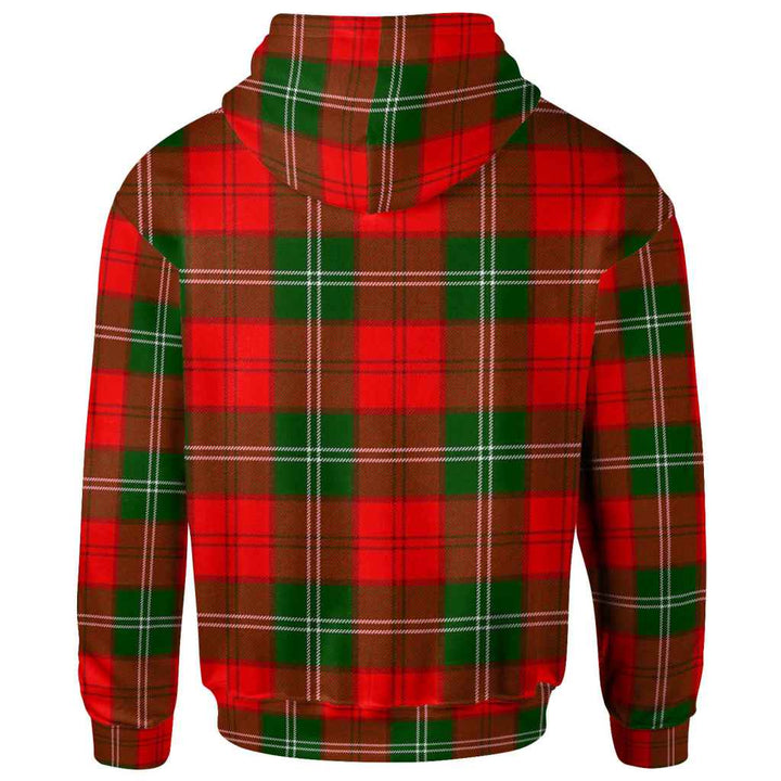 Scottish Lennox Modern Clan Tartan Hoodie Back Side Tartan Plaid