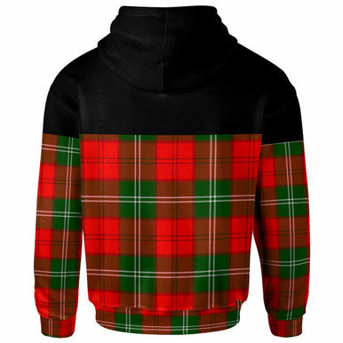 Scottish Lennox Modern Clan Tartan Hoodie - Horizontal Style Back Side Tartan Plaid