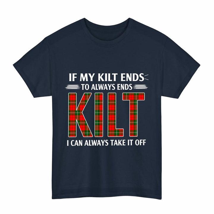 Scottish Lennox Modern Clan Tartan Kilt Pride T-Shirt Tartan Plaid Navy Color