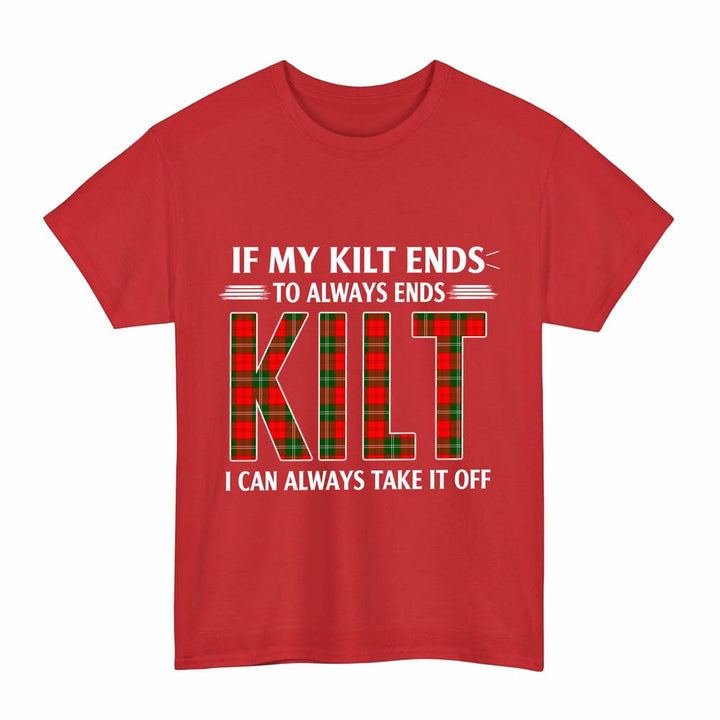 Scottish Lennox Modern Clan Tartan Kilt Pride T-Shirt Tartan Plaid Red Color