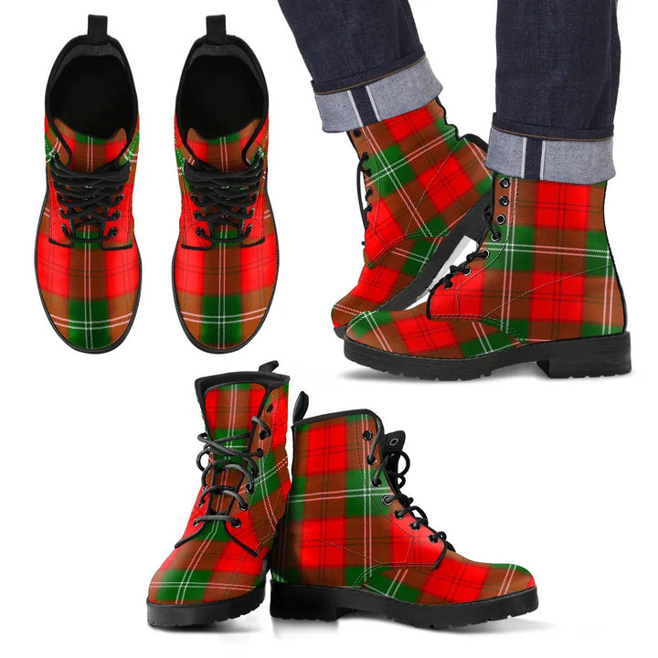 Scottish Lennox Modern Clan Tartan Leather Boots