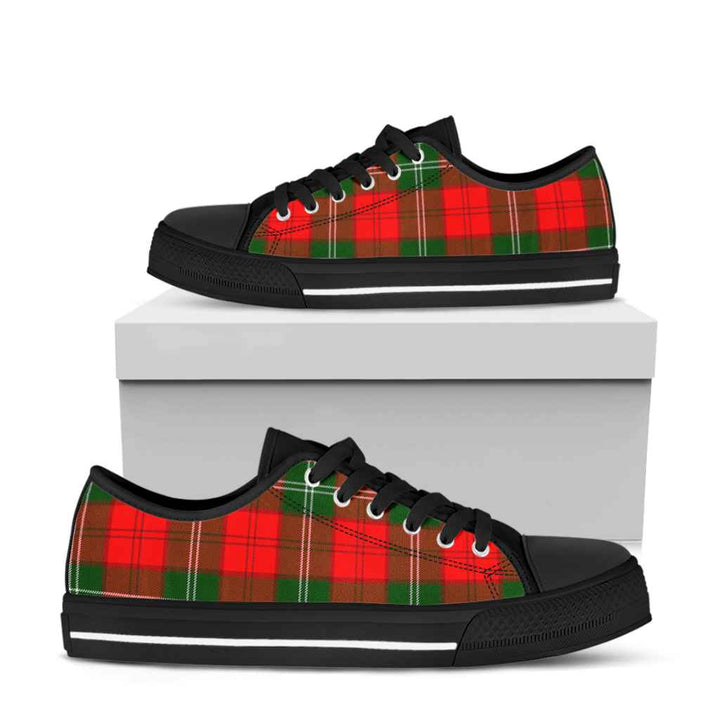 Scottish Lennox Modern Clan Tartan Low Top Shoes Black Sole Tartan Plaid