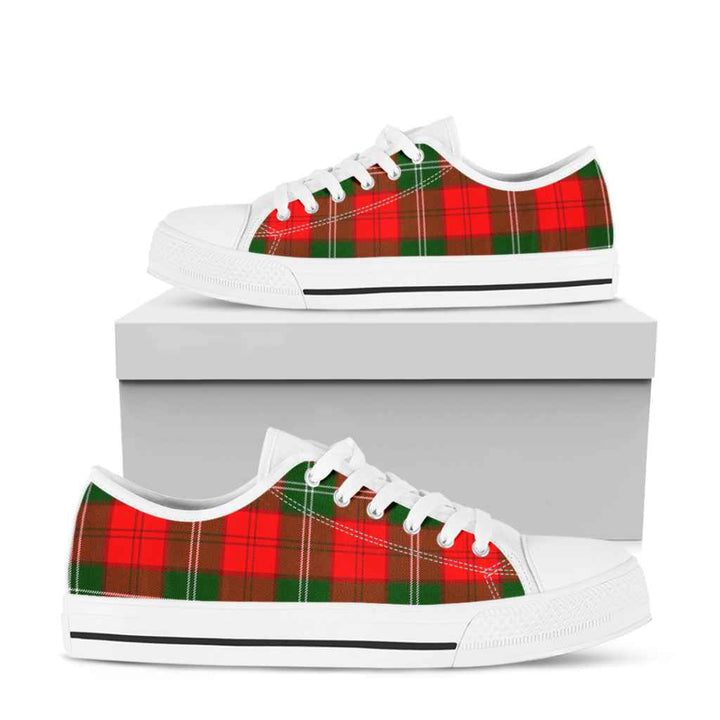 Scottish Lennox Modern Clan Tartan Low Top Shoes White Sole Tartan Plaid