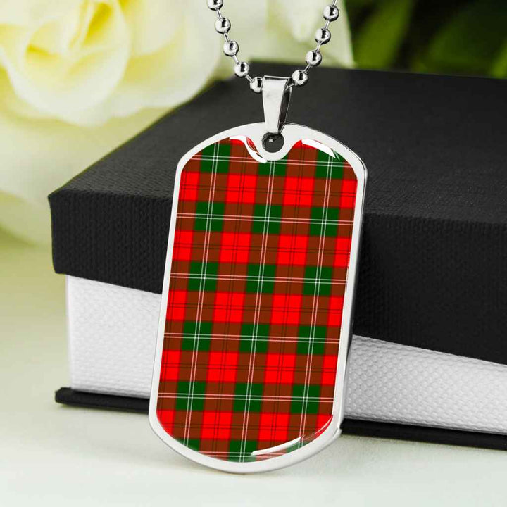 Scottish Lennox Modern Clan Tartan Military Dog Tag Necklace Tartan Plaid 5