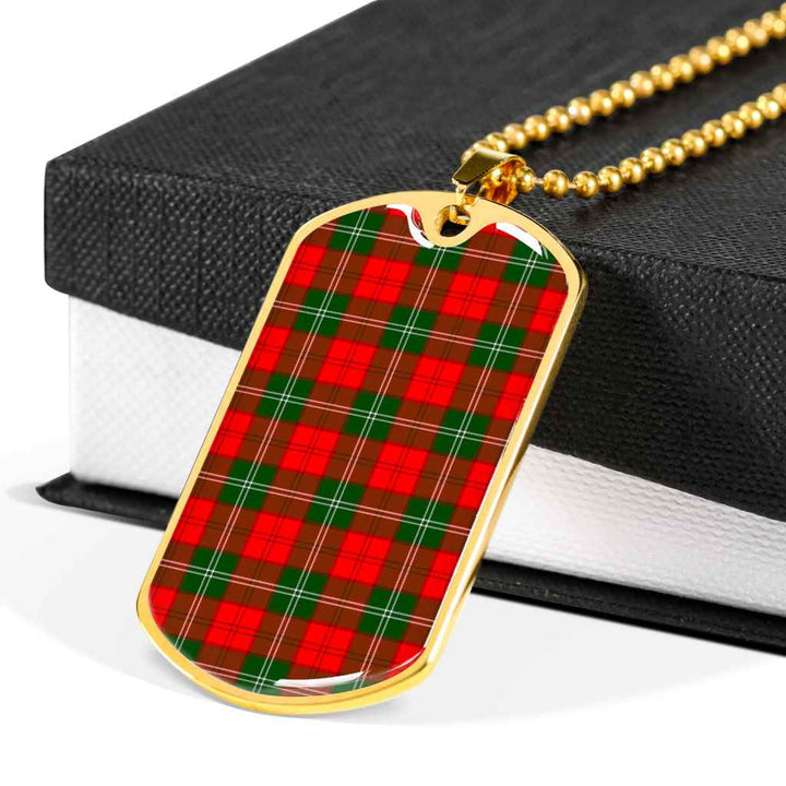 Scottish Lennox Modern Clan Tartan Military Dog Tag Necklace Tartan Plaid 6
