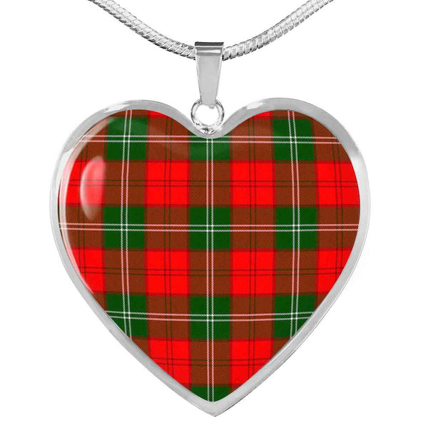 Scottish Lennox Modern Clan Tartan Necklace Heart Tartan Plaid 1