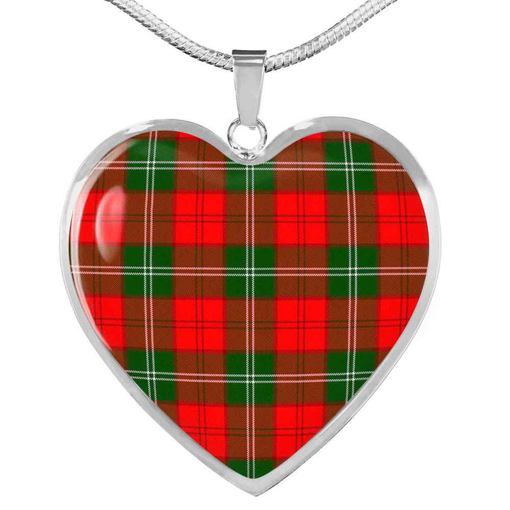 Scottish Lennox Modern Clan Tartan Necklace Heart Tartan Plaid 1