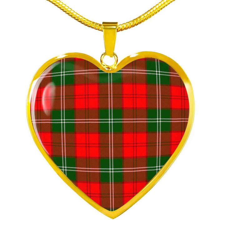 Scottish Lennox Modern Clan Tartan Necklace Heart Tartan Plaid 2