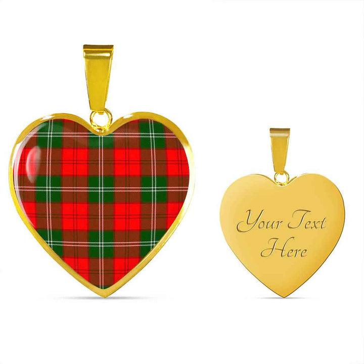 Scottish Lennox Modern Clan Tartan Necklace Heart Tartan Plaid 4