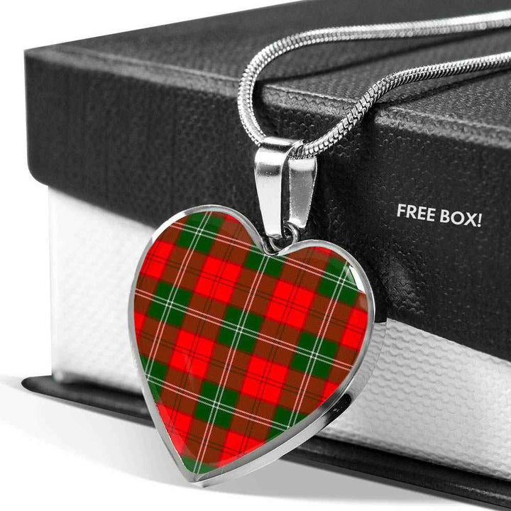 Scottish Lennox Modern Clan Tartan Necklace Heart Tartan Plaid 5