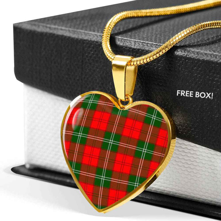 Scottish Lennox Modern Clan Tartan Necklace Heart Tartan Plaid 6