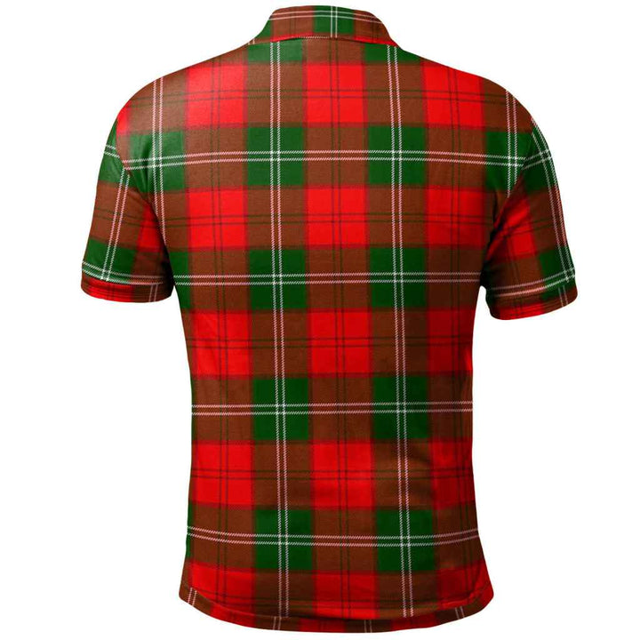 Scottish Lennox Modern Clan Tartan Polo Shirt Back Side Tartan Plaid