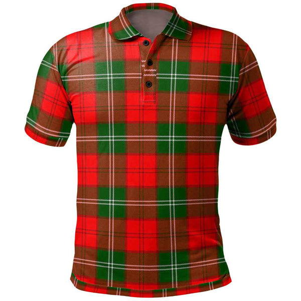 Scottish Lennox Modern Clan Tartan Polo Shirt Front Side Tartan Plaid
