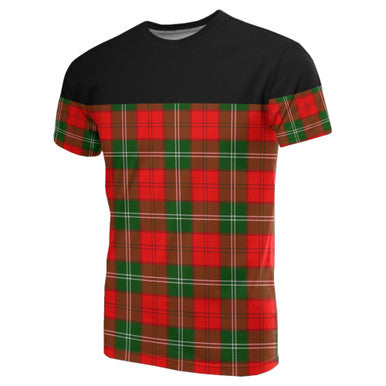 Scottish Lennox Modern Clan Tartan T-Shirt Horizontal Style Front Side Tartan Plaid