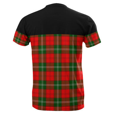 Scottish Lennox Modern Clan Tartan T-Shirt Horizontal Style Back Side Tartan Plaid