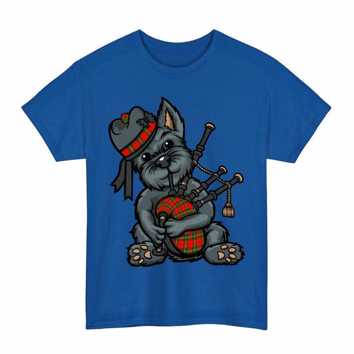 Scottish Lennox Modern Clan Tartan Terrier Bagpipes T-Shirt Tartan Plaid Royal Color