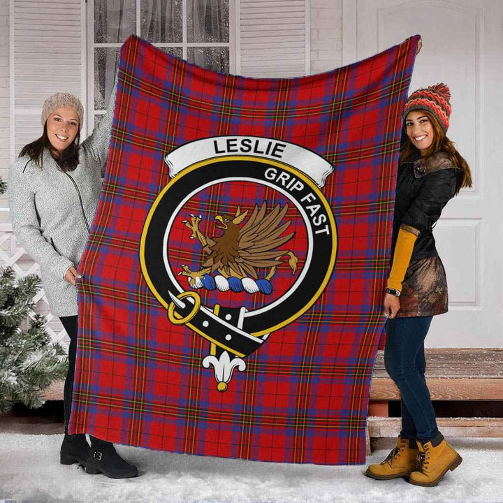 Scottish Leslie Clan Crest Tartan Blanket Tartan Plaid 5