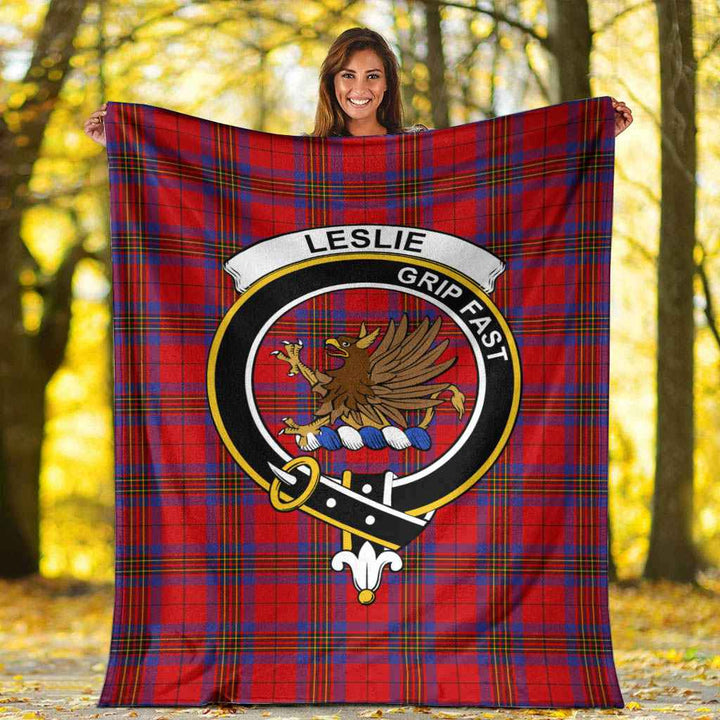 Scottish Leslie Clan Crest Tartan Blanket Tartan Plaid 6