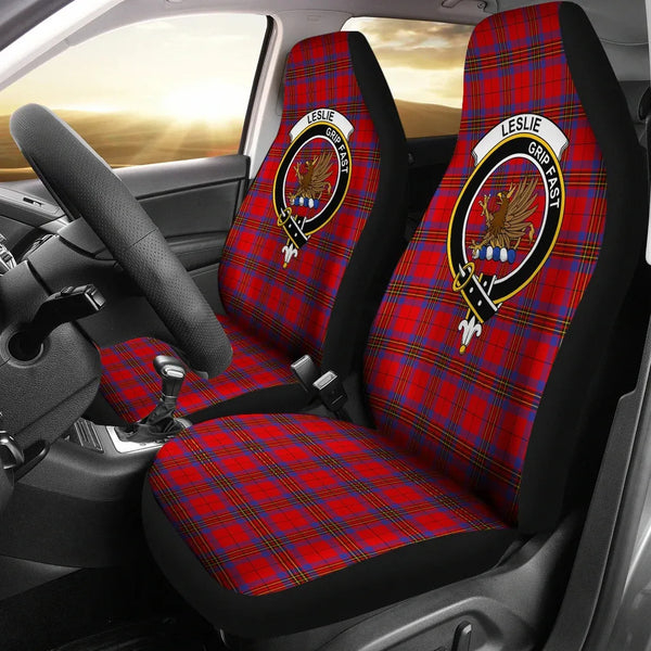 Scottish Leslie Clan Crest Tartan Car Seat Covers 2
