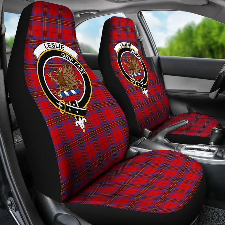 Scottish Leslie Clan Crest Tartan Car Seat Covers 3