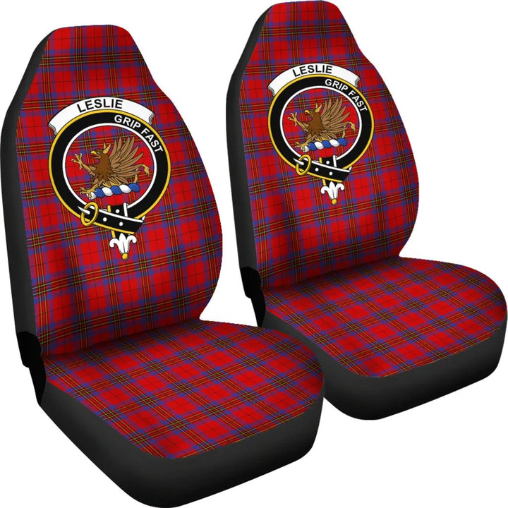 Scottish Leslie Clan Crest Tartan Car Seat Covers 4