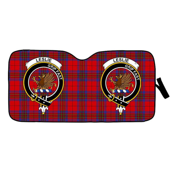Scottish Leslie Clan Crest Tartan Car Windshield Sun Shade Tartan Plaid 1