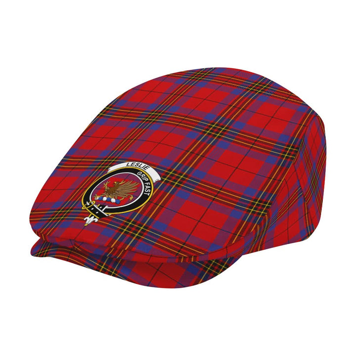 Scottish Leslie Clan Crest Tartan Flat Cap Tartan Plaid 2