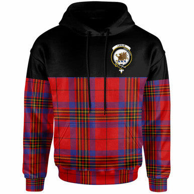 Scottish Leslie Clan Crest Tartan Hoodie - Horizontal Style Front Side Tartan Plaid