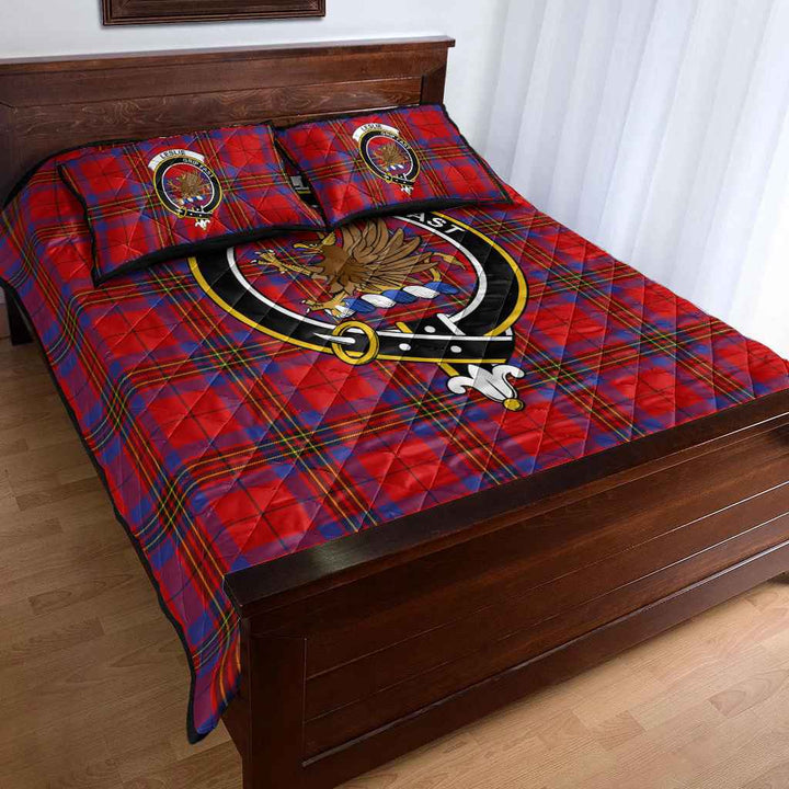 Scottish Leslie Clan Crest Tartan Quilt Bed Set Tartan Plaid 4