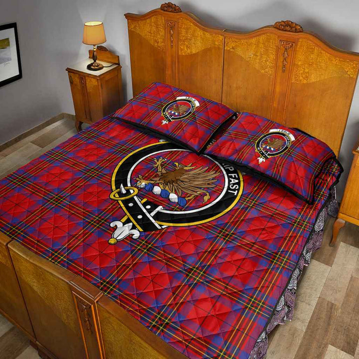 Scottish Leslie Clan Crest Tartan Quilt Bed Set Tartan Plaid 5