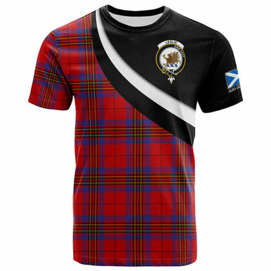 Scottish Leslie Clan Crest Tartan T-Shirt - Scotland Forever Style Front Side Tartan Plaid