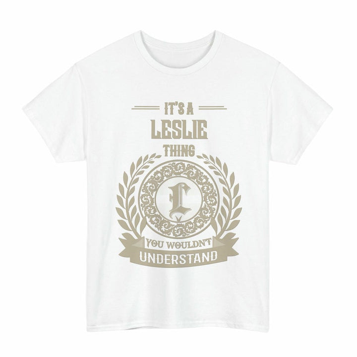 Scottish Leslie Clan Tartan T-Shirt - Vintage Family Name Tartan Plaid White Color