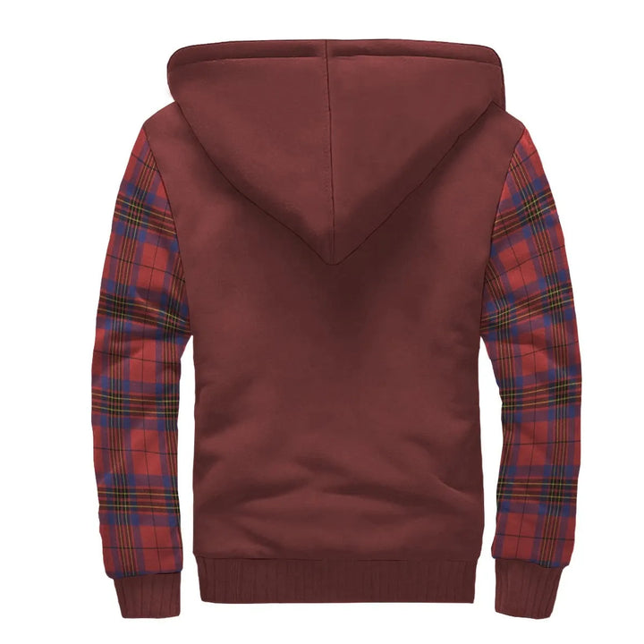 Scottish Leslie (Earl of Rothes) Clan Crest Tartan Plaid Sleeve Sherpa Hoodie