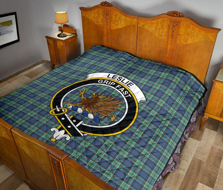 Scottish Leslie Hunting Ancient Clan Crest Tartan Quilt Tartan Plaid 12