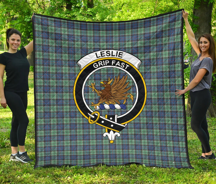Scottish Leslie Hunting Ancient Clan Crest Tartan Quilt Tartan Plaid 1