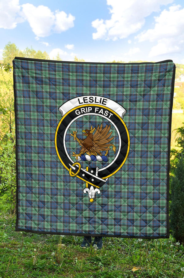 Scottish Leslie Hunting Ancient Clan Crest Tartan Quilt Tartan Plaid 2