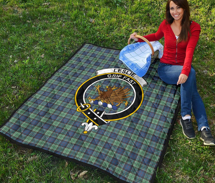 Scottish Leslie Hunting Ancient Clan Crest Tartan Quilt Tartan Plaid 4