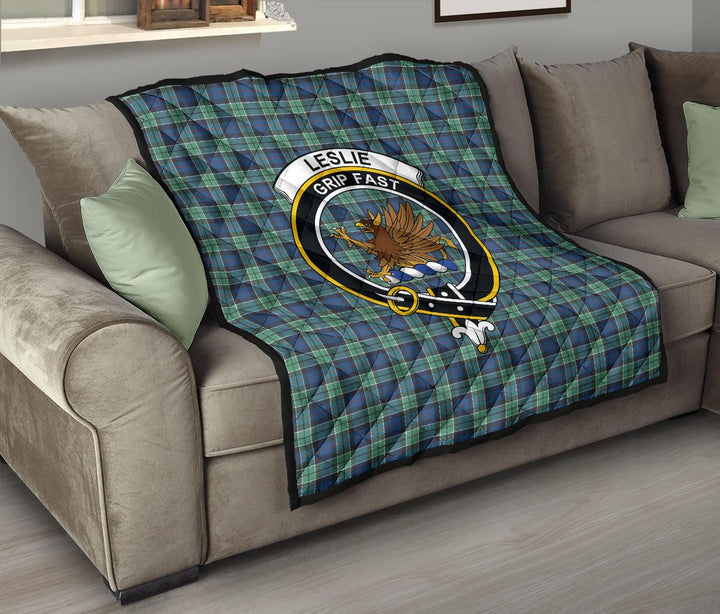 Scottish Leslie Hunting Ancient Clan Crest Tartan Quilt Tartan Plaid 8