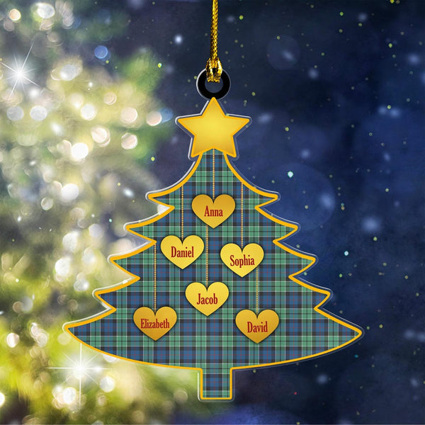 Scottish Leslie Hunting Ancient Clan Tartan Ornament Custom Family Christmas Tree Tartan Plaid 1