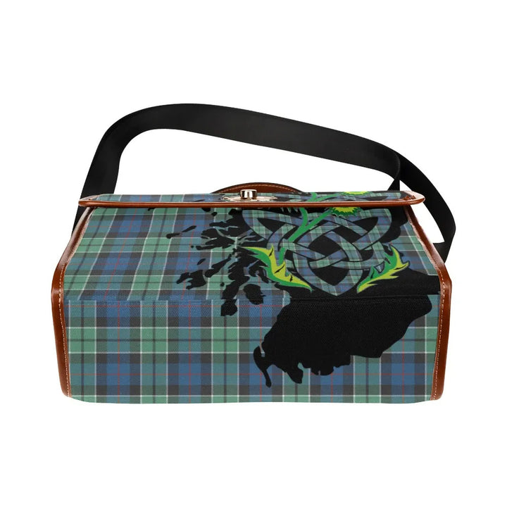 Scottish Leslie Hunting Ancient Clan Tartan Waterproof Canvas Bag With Thistle Tartan Plaid 5