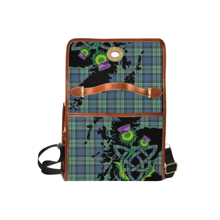 Scottish Leslie Hunting Ancient Clan Tartan Waterproof Canvas Bag With Thistle Tartan Plaid 6