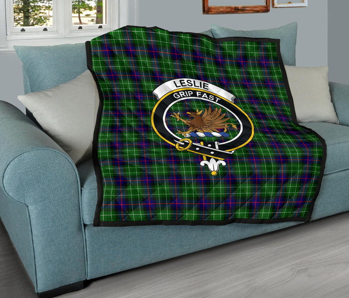 Scottish Leslie Hunting Clan Crest Tartan Quilt Tartan Plaid 11