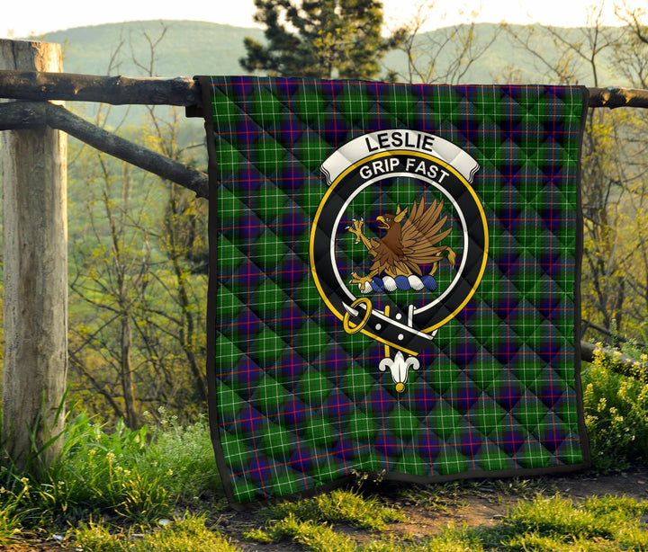Scottish Leslie Hunting Clan Crest Tartan Quilt Tartan Plaid 6