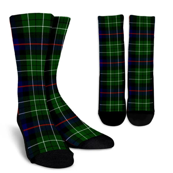 Scottish Leslie Hunting Clan Tartan Crew Socks