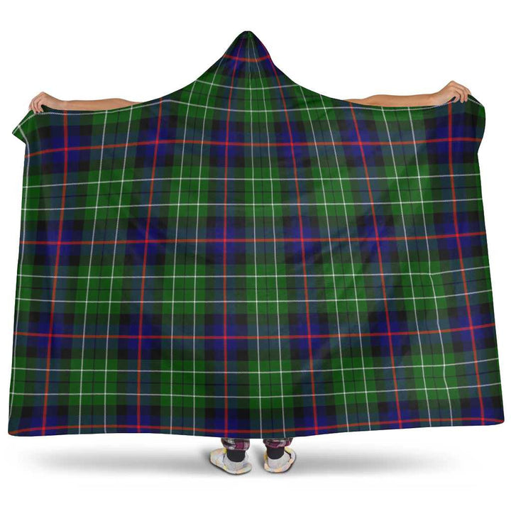 Scottish Leslie Hunting Clan Tartan Hooded Blanket Tartan Plaid 1
