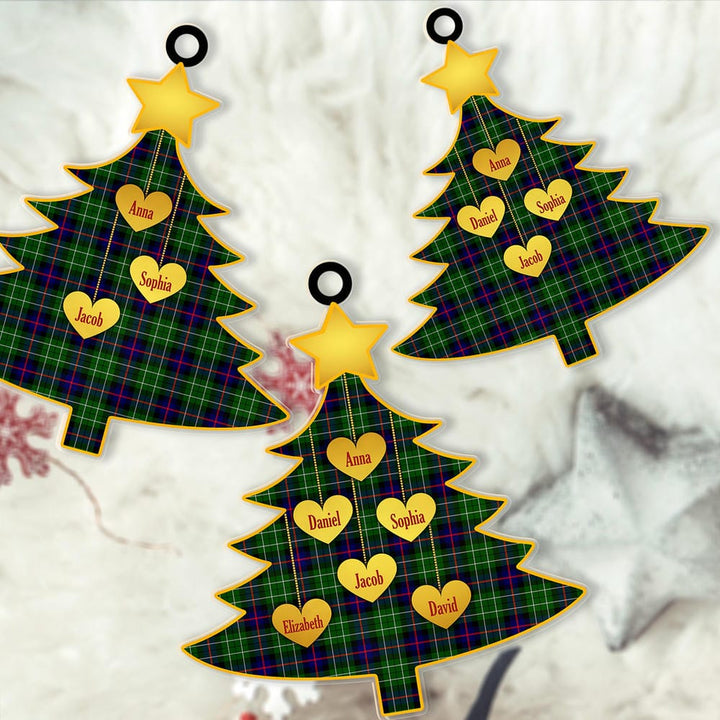 Scottish Leslie Hunting Clan Tartan Ornament Custom Family Christmas Tree Tartan Plaid 2