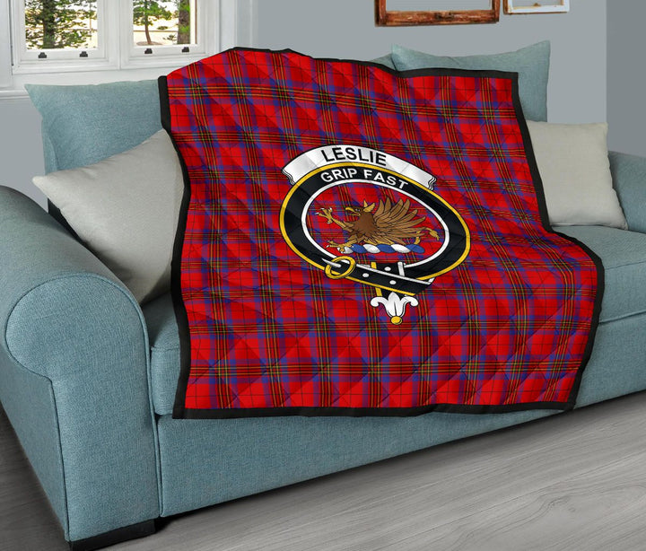 Scottish Leslie Modern Clan Crest Tartan Quilt Tartan Plaid 11