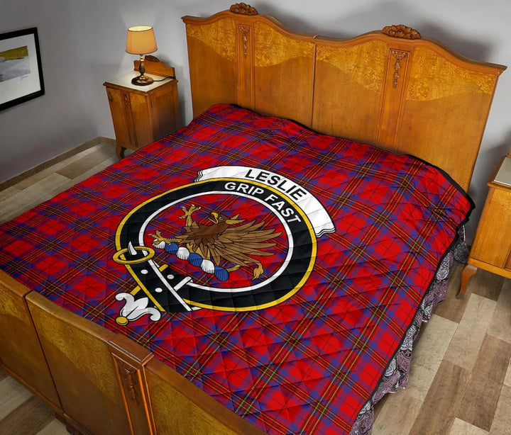Scottish Leslie Modern Clan Crest Tartan Quilt Tartan Plaid 12